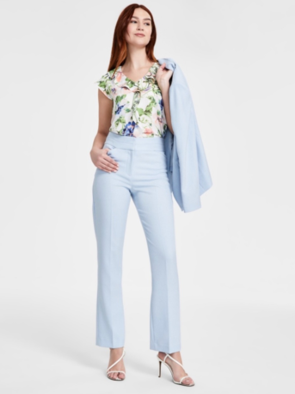 Tahari ASL Women's Mid-Rise Flare-Leg Pants, Regular & Petite Size 16 NWT